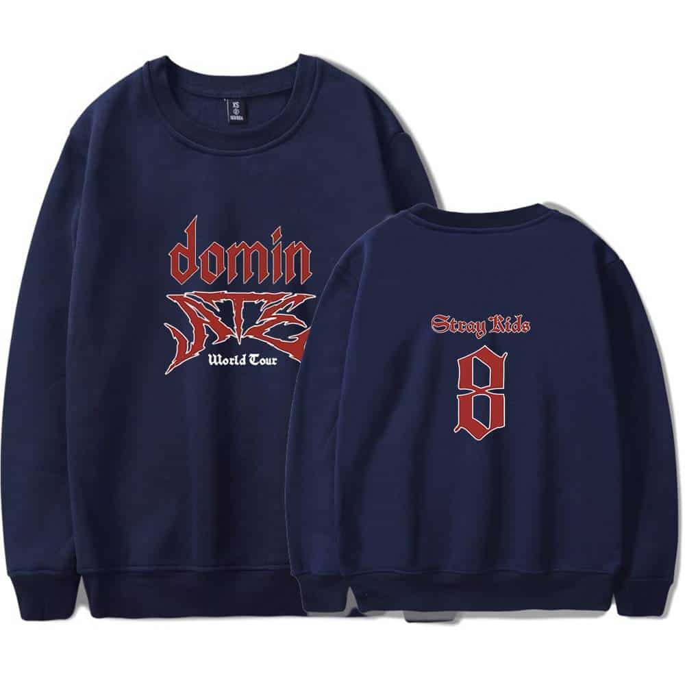 Demon king K-pop merch sweatshirt with bold graphic design and text for fans.