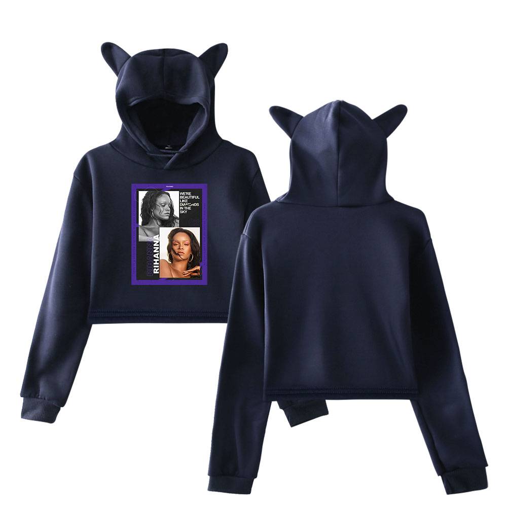 Rihanna Cropped Hoodie #5 - Image 3