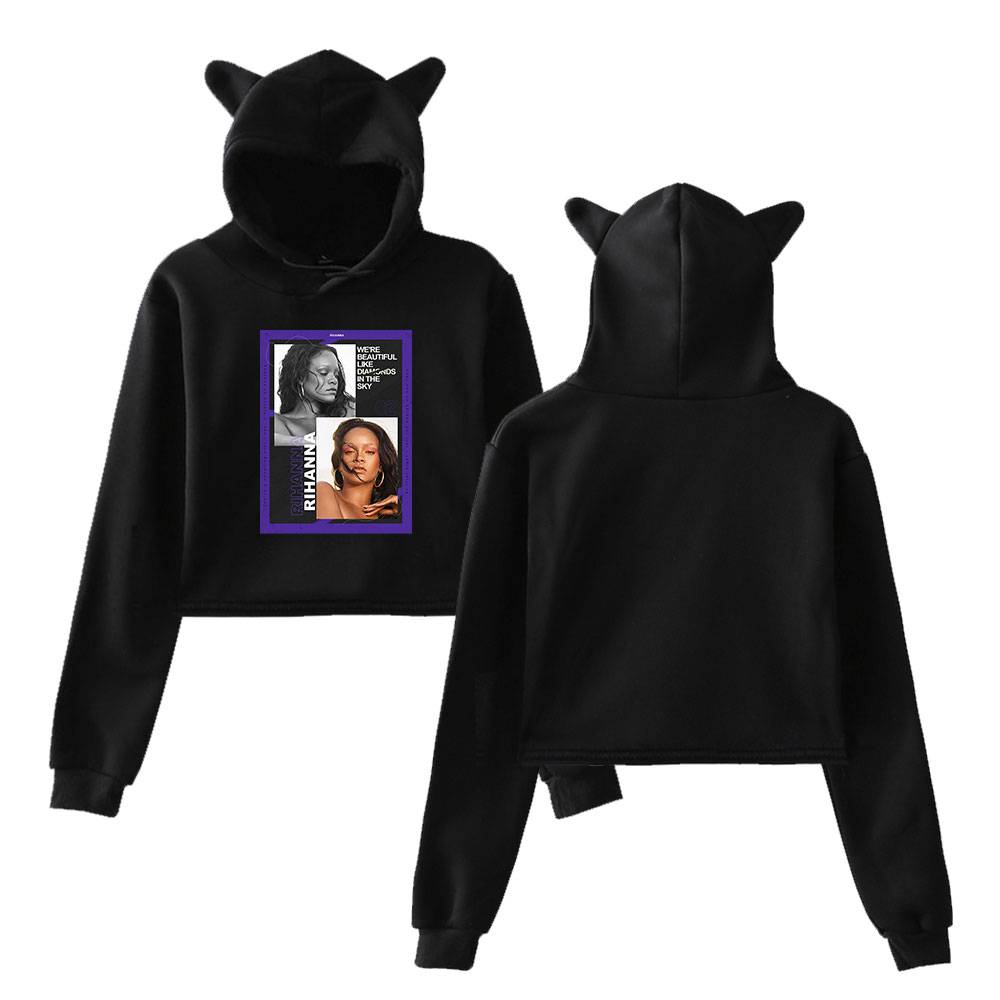 Rihanna Cropped Hoodie #5 - Image 2