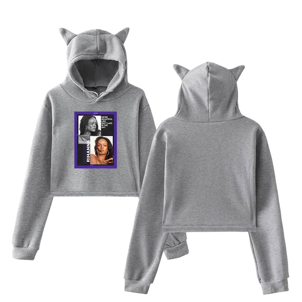 Rihanna Cropped Hoodie #5 - Image 4